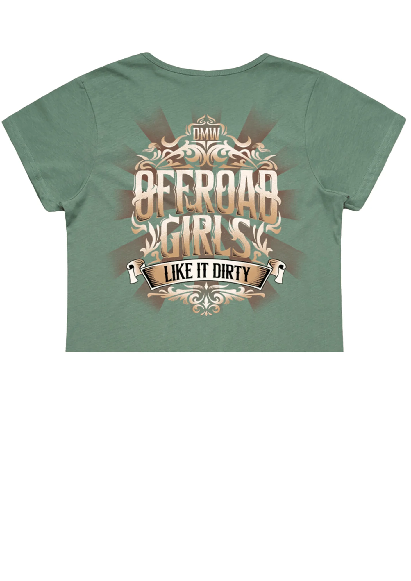 Offroad Girls Like It Dirty - Drive Like a Girl - LADIES CROP T-SHIRT - Image 3