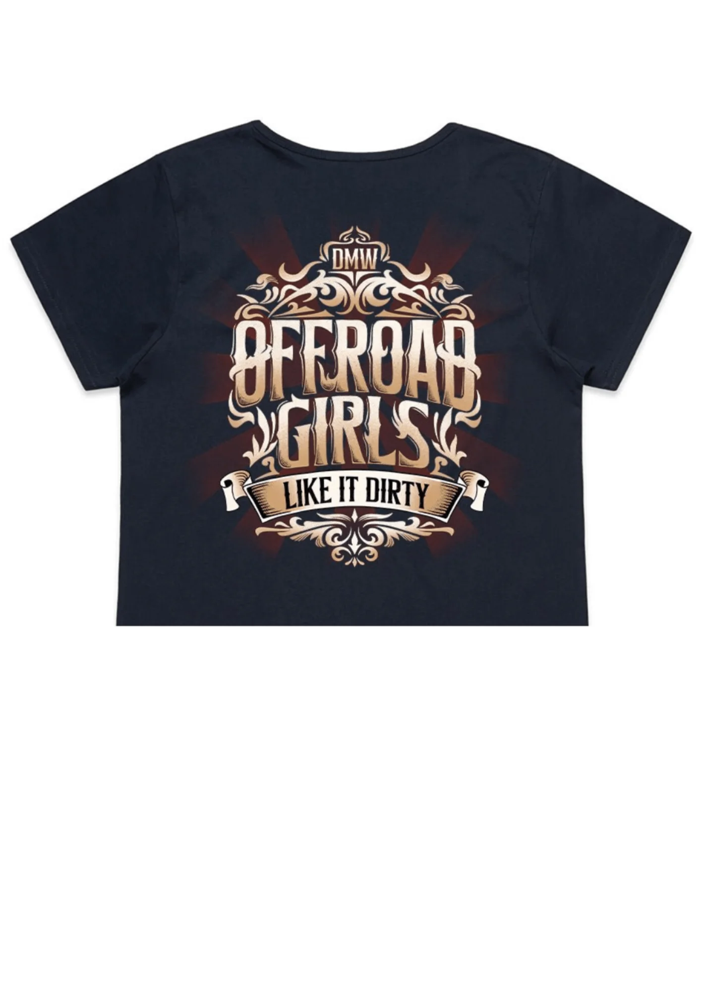 Offroad Girls Like It Dirty - Drive Like a Girl - LADIES CROP T-SHIRT - Image 5