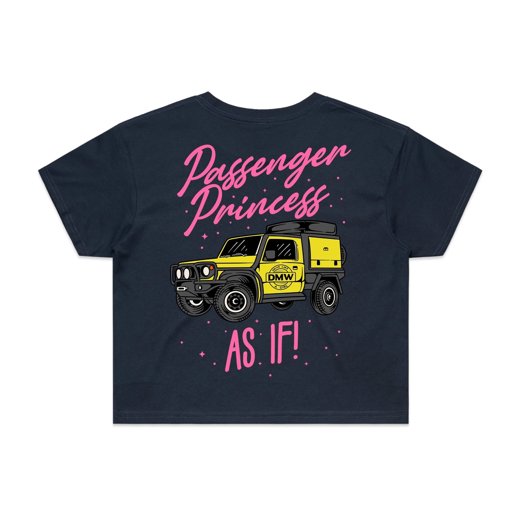 Passenger Princess - Drive Like a Girl - LADIES CROP TOP - Image 3